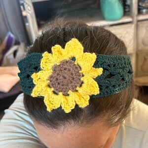 Crochet Sunflower Headband